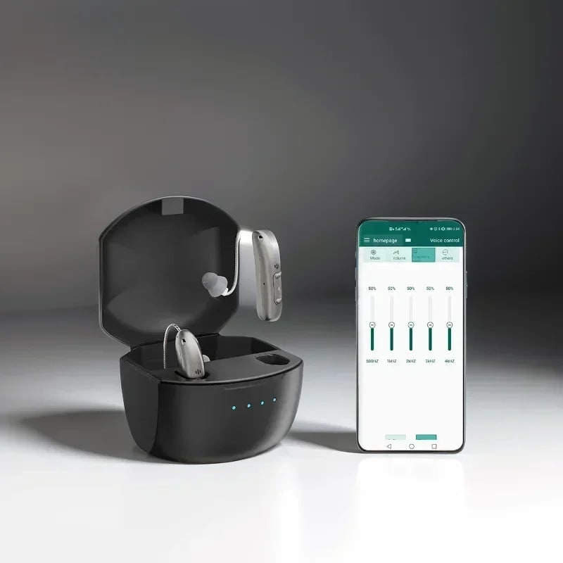 Bluetooth Hearing Aids with Noise Reduction and Rechargeable Battery Case - Image 2