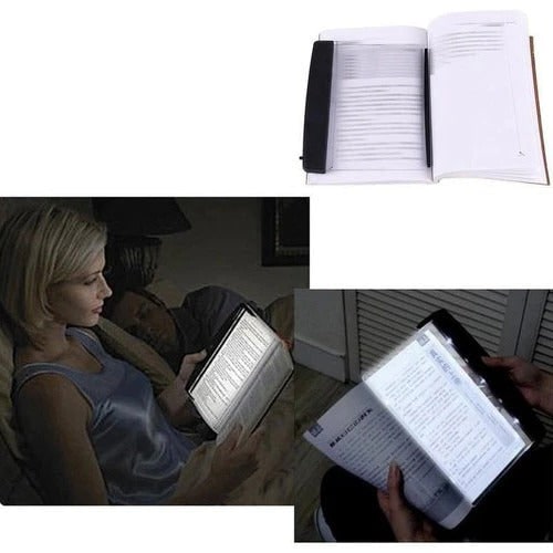 Book Light LED Portable Flat Panel Acrylic Reading Travel Battery Powered - Image 2