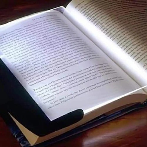 Book Light LED Portable Flat Panel Acrylic Reading Travel Battery Powered - Image 5