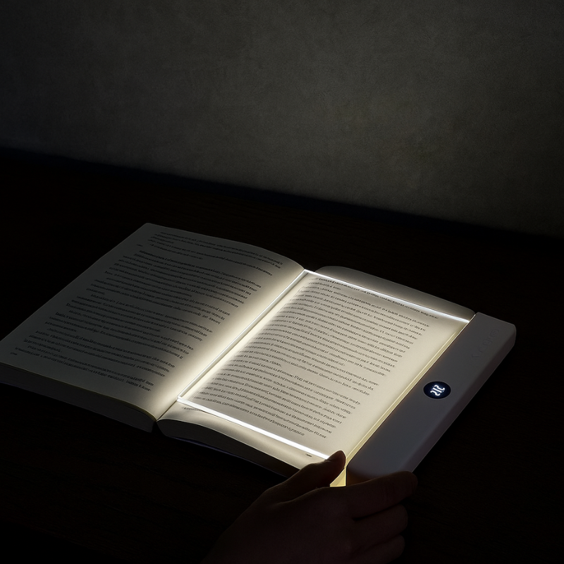 Book Light Panel LED for Reading with Digital Display and Flat Design Wall - Image 1