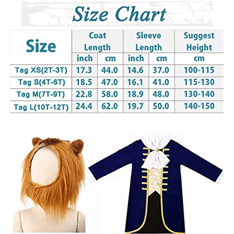 Boys' Halloween Beauty and beast mutant Costume with Velvet Jacket and Faux Fur Hood - Image 7