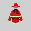 Boys' Halloween Firefighter Costume and Outfit with Reflective Stripes Fire Chief Badge for Dress Up - Image 1