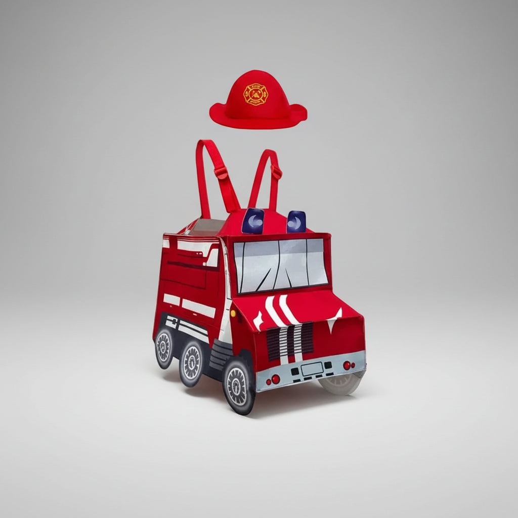 Boys' Halloween Firefighter Costume and Outfit with Reflective Stripes Fire Chief Badge for Dress Up - Image 2