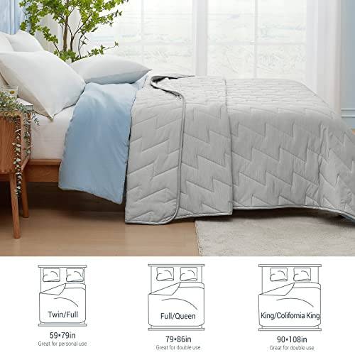 Breathable Cooling Blanket Comforter Lightweight Quilted Summer Queen Size - Image 6