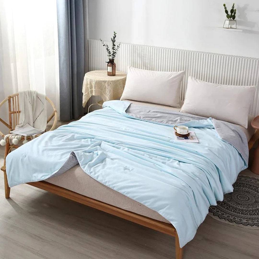 Breathable Cooling Blanket Comforter Summer Double Sided Silky Quilted Soft - Image 2