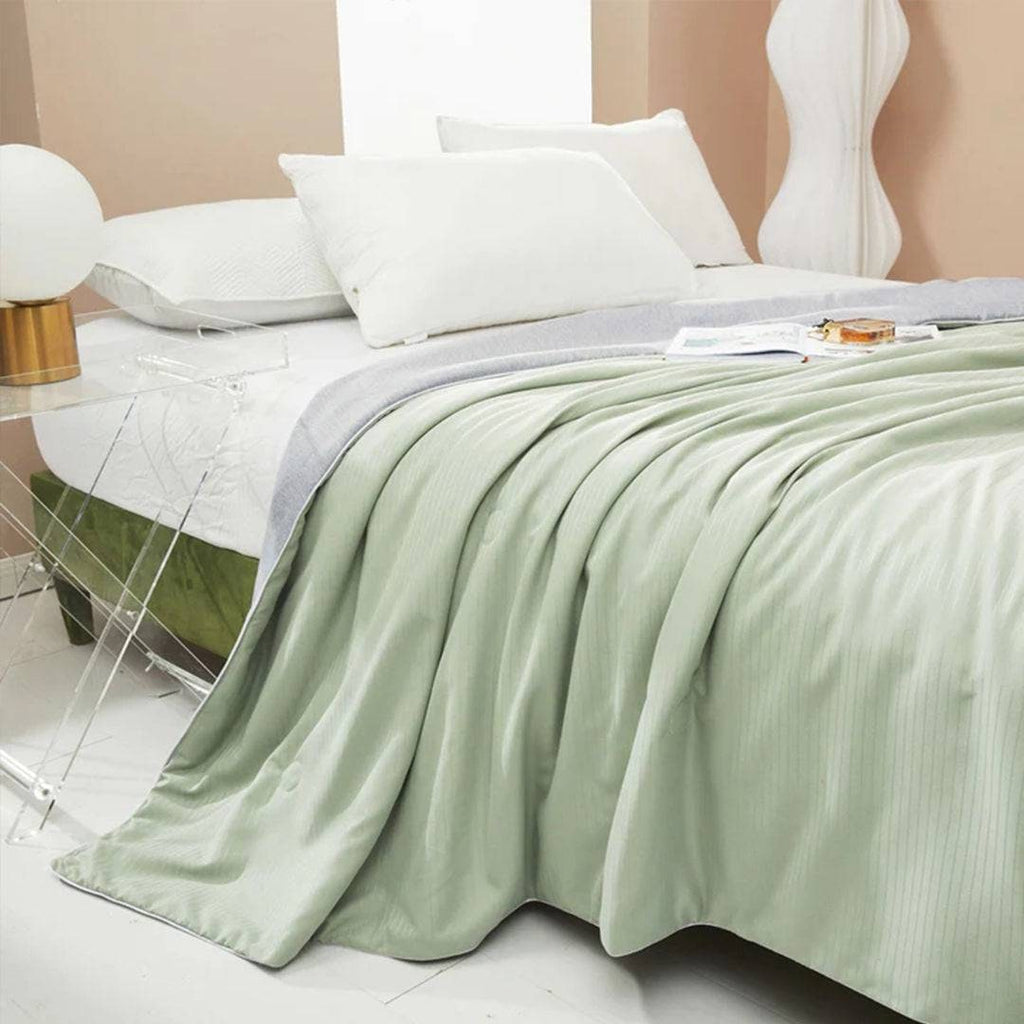 Breathable Cooling Blanket Comforter Summer Double Sided Silky Quilted Soft - Image 5