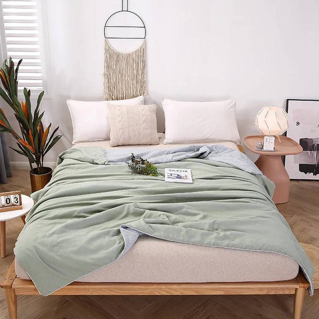 Breathable Cooling Blanket Comforter Summer Double Sided Silky Quilted Soft - Image 6