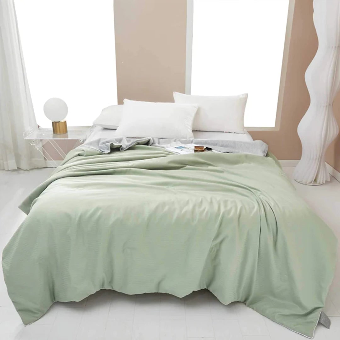 Breathable Cooling Blanket Comforter Summer Double Sided Silky Quilted Soft - Image 8
