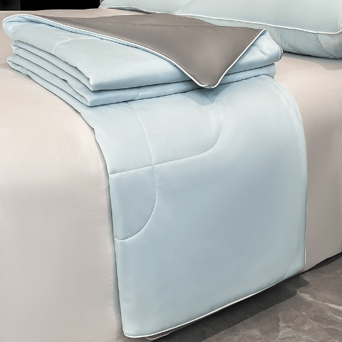Breathable Cooling Blanket Comforter Summer Lightweight Reversible Quilted Fabric - Image 2