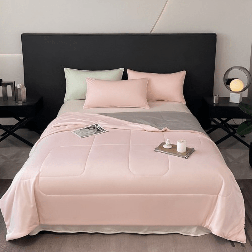 Breathable Cooling Blanket Comforter Summer Lightweight Reversible Quilted Fabric - Image 5