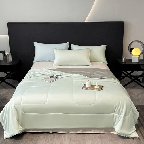 Breathable Cooling Blanket Comforter Summer Lightweight Reversible Quilted Fabric - Image 6