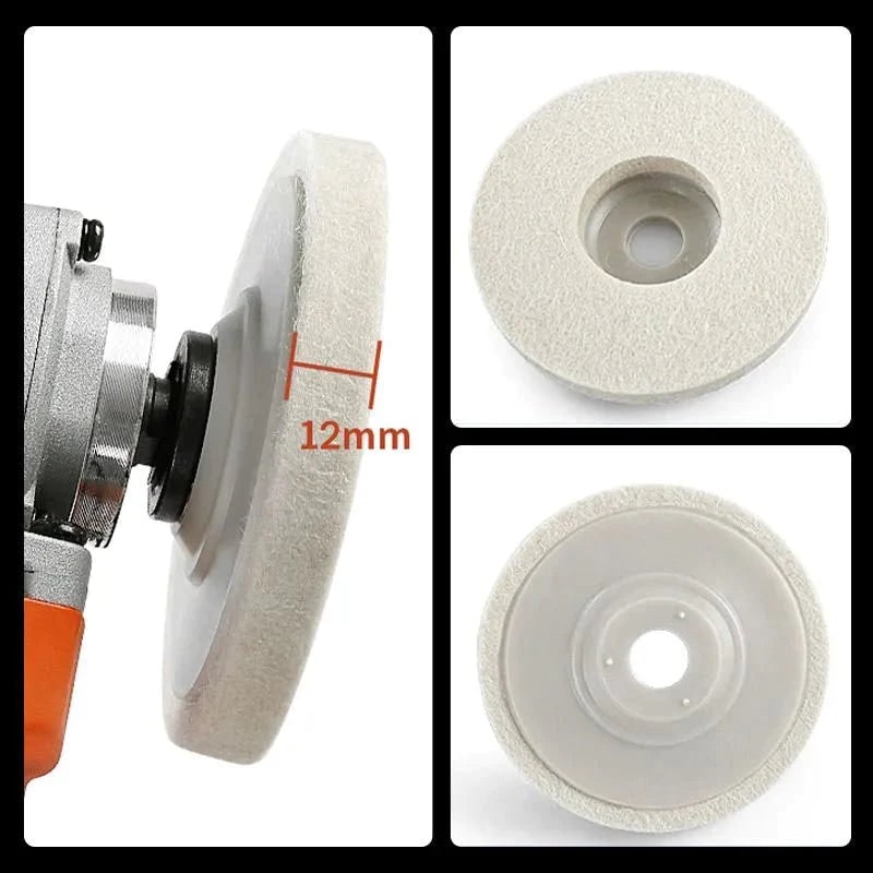 Buffing Wheel Polishing Wool Felt Angle Grinder Disc Pad - Image 3