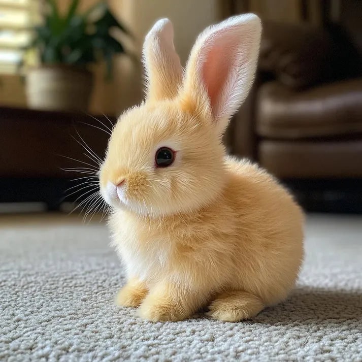 Bunny Toy Plush Rabbit Realistic Soft Fluffy Stuffed Gift - Image 2