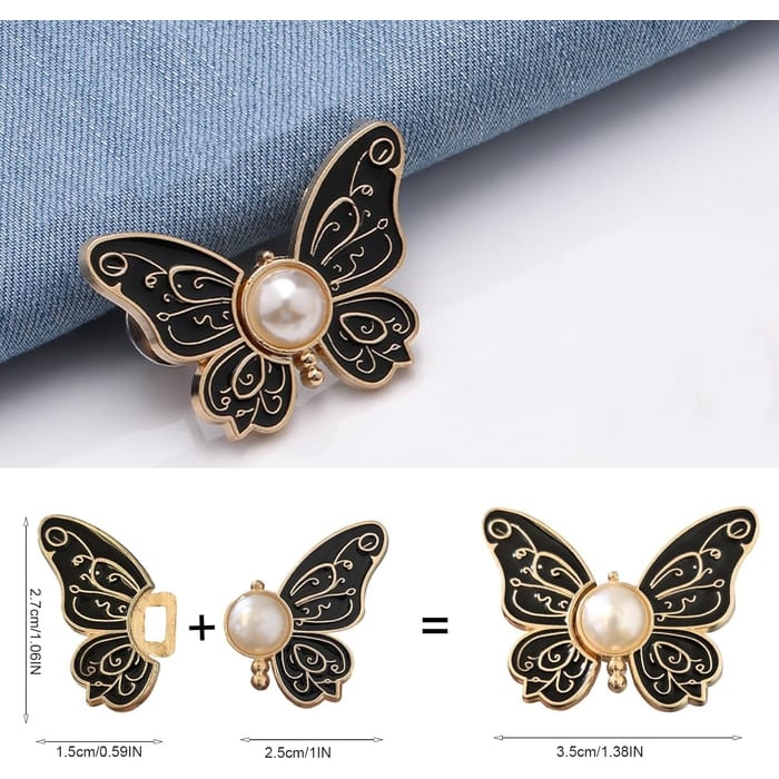 Button Pin for Pants Waist Tightener with Butterfly Design and No Sew Installation - Image 16