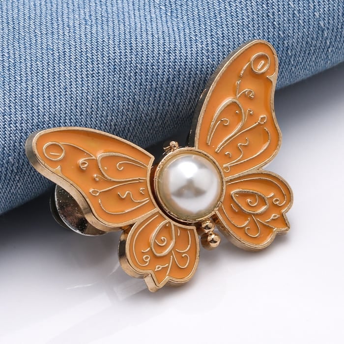 Button Pin for Pants Waist Tightener with Butterfly Design and No Sew Installation - Image 5