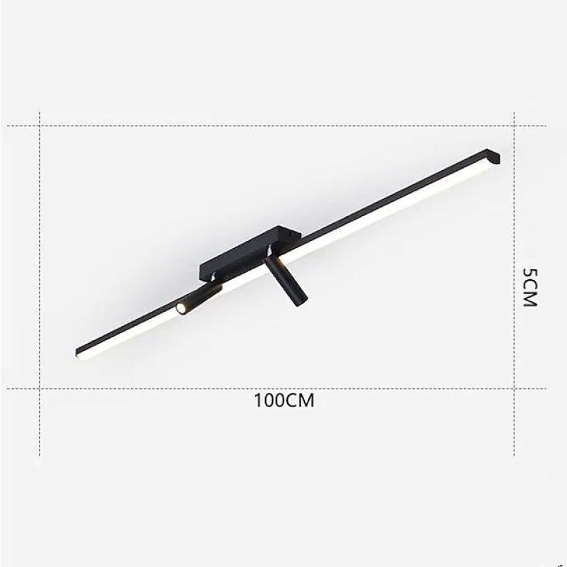 Adjustable LED Ceiling Spotlight Linear Flush Mount Light
