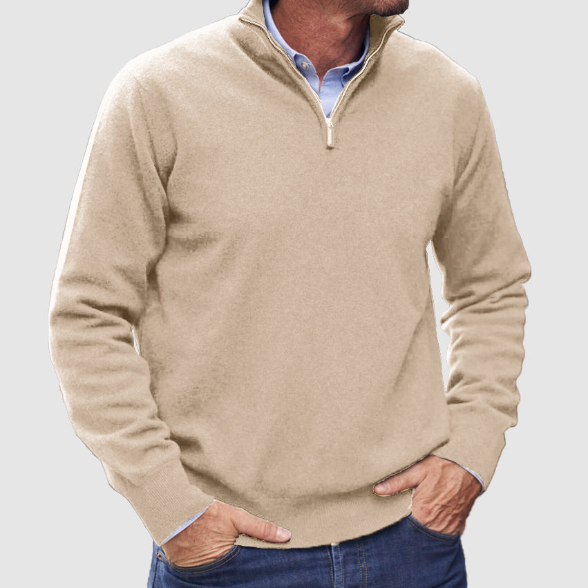 Men's Zip Sweater  Lightweight Everyday Layer with Timeless Appeal