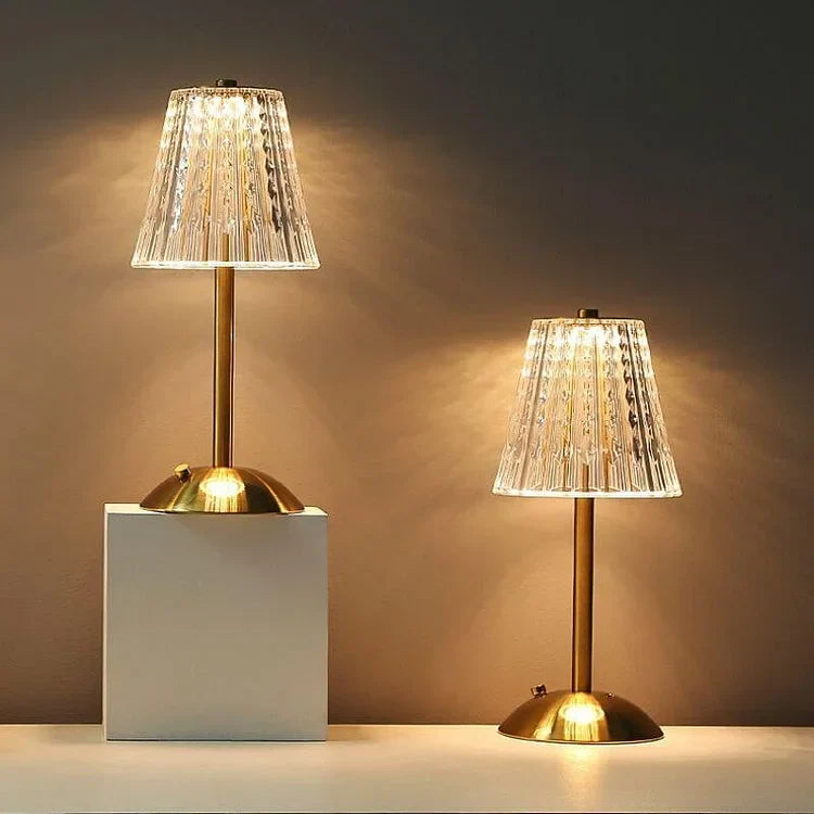 Crystal Table Lamp Decorative Golden Light for Modern Interiors