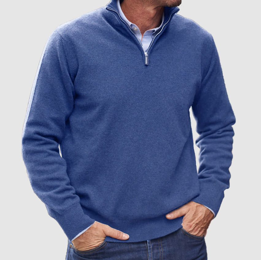 Men's Zip Sweater  Lightweight Everyday Layer with Timeless Appeal