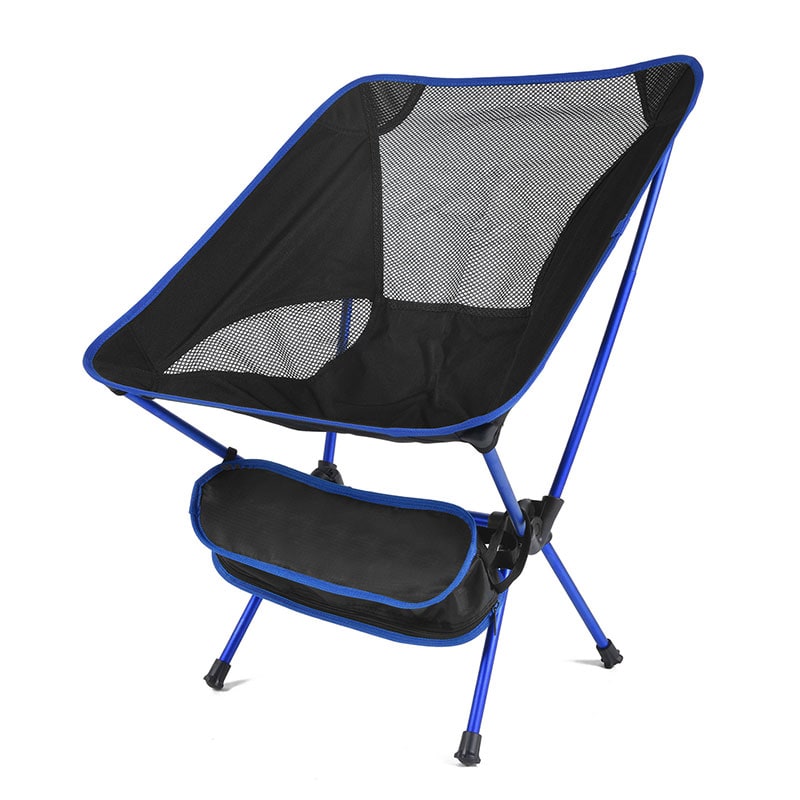 Camping Chair Folding Outdoor with Aluminum Frame and Breathable Mesh Portable Beach Lounge Seat - Image 10