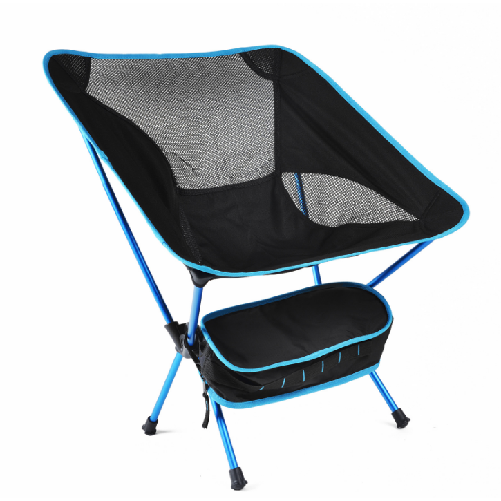 Camping Chair Folding Outdoor with Aluminum Frame and Breathable Mesh Portable Beach Lounge Seat - Image 3