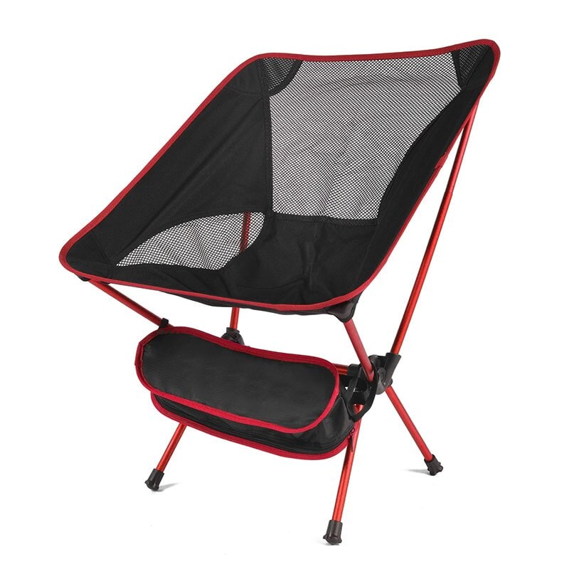 Camping Chair Folding Outdoor with Aluminum Frame and Breathable Mesh Portable Beach Lounge Seat - Image 7