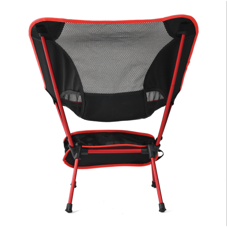 Camping Chair Folding Outdoor with Aluminum Frame and Breathable Mesh Portable Beach Lounge Seat - Image 8
