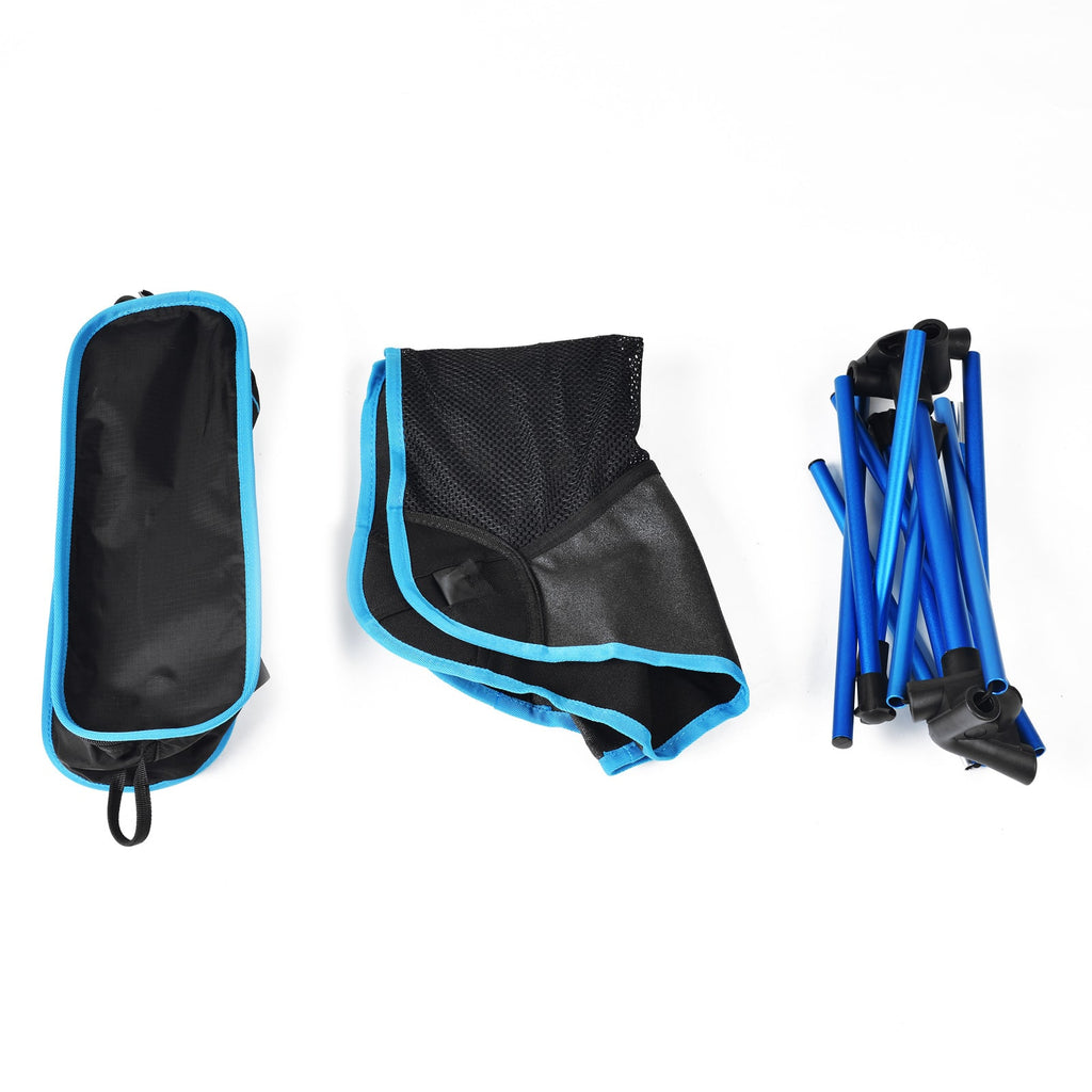 Camping Chair Folding Outdoor with Aluminum Frame and Breathable Mesh Portable Beach Lounge Seat - Image 9