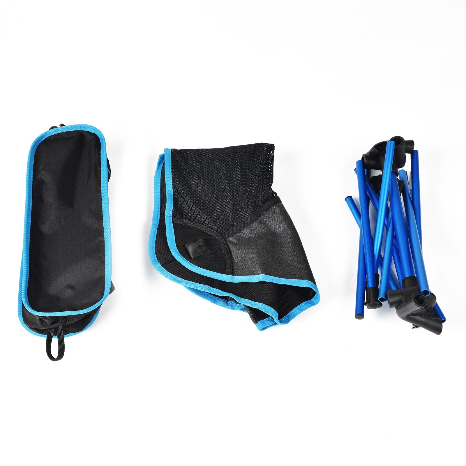 Camping Chair Folding Outdoor with Aluminum Frame and Breathable Mesh Portable Beach Lounge Seat - Image 9