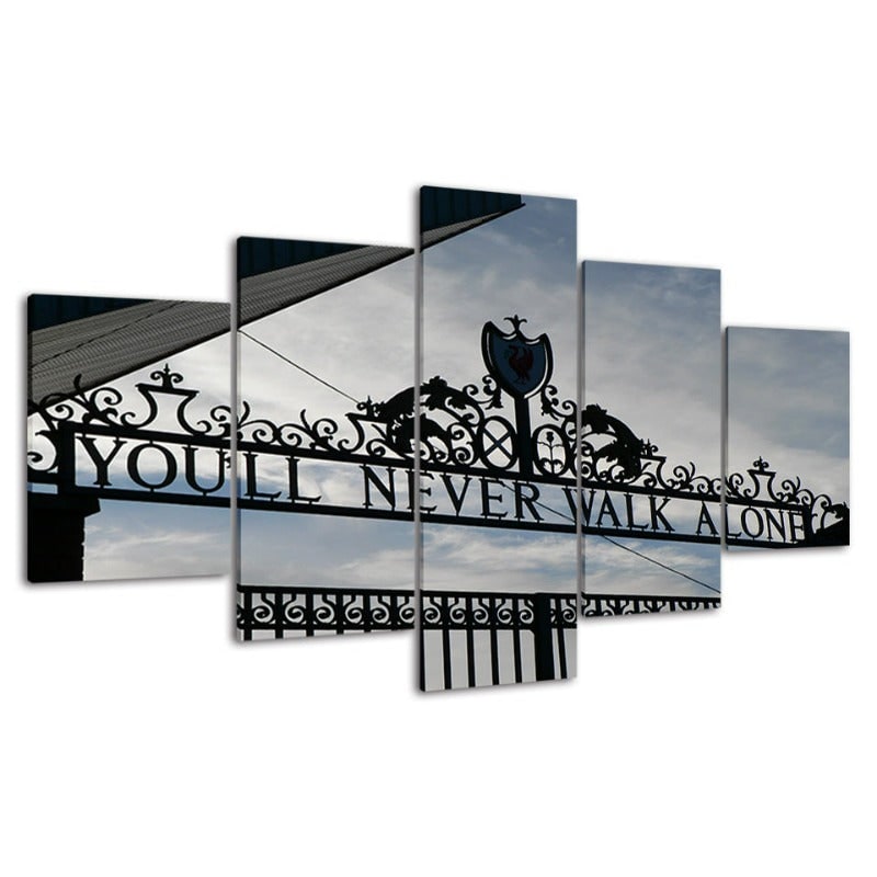 Canvas Wall Art Modern Abstract 5 Piece Split Panel Set with Gallery Wrapped Edges for Large Decor - Image 1