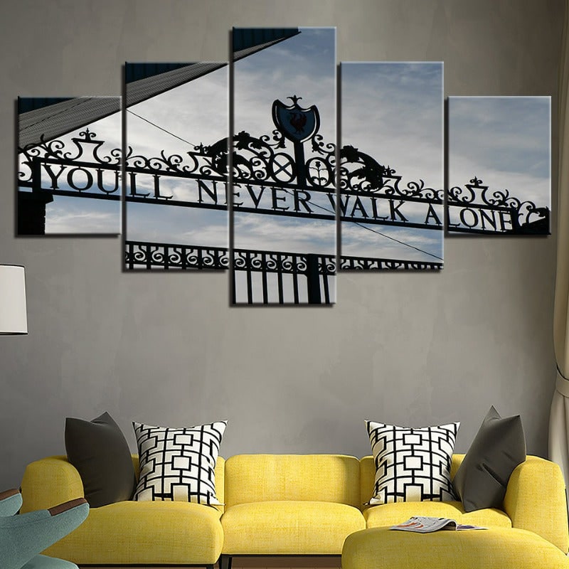 Canvas Wall Art Modern Abstract 5 Piece Split Panel Set with Gallery Wrapped Edges for Large Decor - Image 3