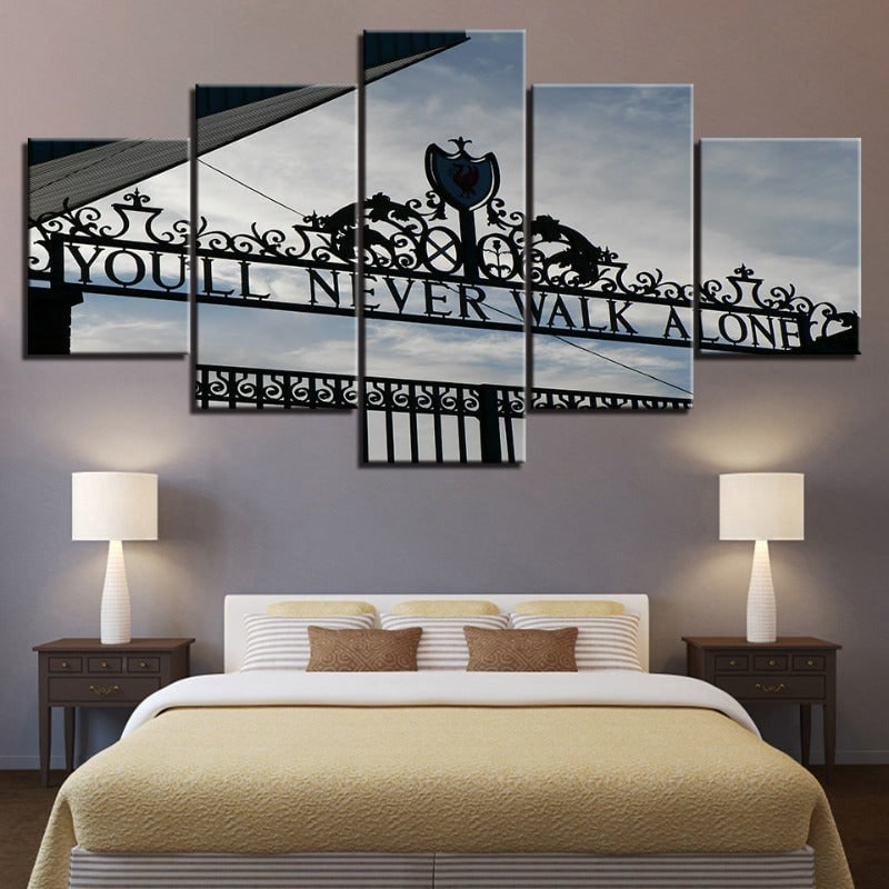 Canvas Wall Art Modern Abstract 5 Piece Split Panel Set with Gallery Wrapped Edges for Large Decor - Image 4