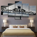 Canvas Wall Art Modern Abstract 5 Piece Split Panel Set with Gallery Wrapped Edges for Large Decor - Image 4