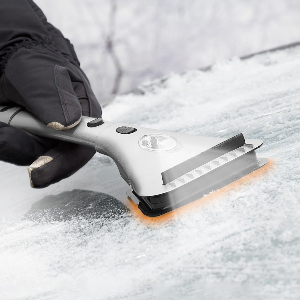 Car Ice Scraper Heated Windshield Extendable LED Portable Winter Electric - Image 3