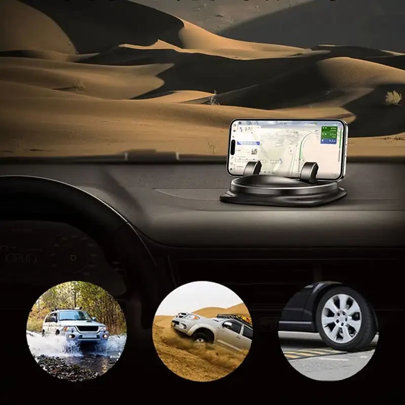 Car Phone Holder and Mount with 360-Degree Rotation for Vehicle Dashboard Cup - Image 1