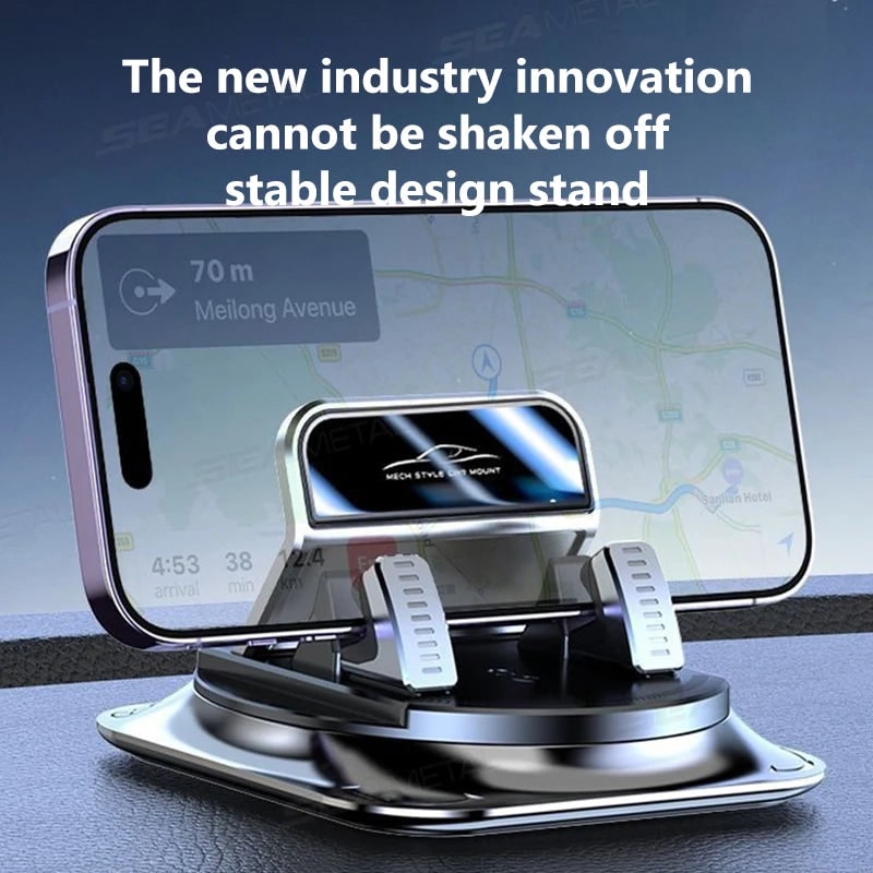 Car Phone Mount with 360 Degree Rotation Dashboard Suction Cup Holder Universal Fit - Image 2