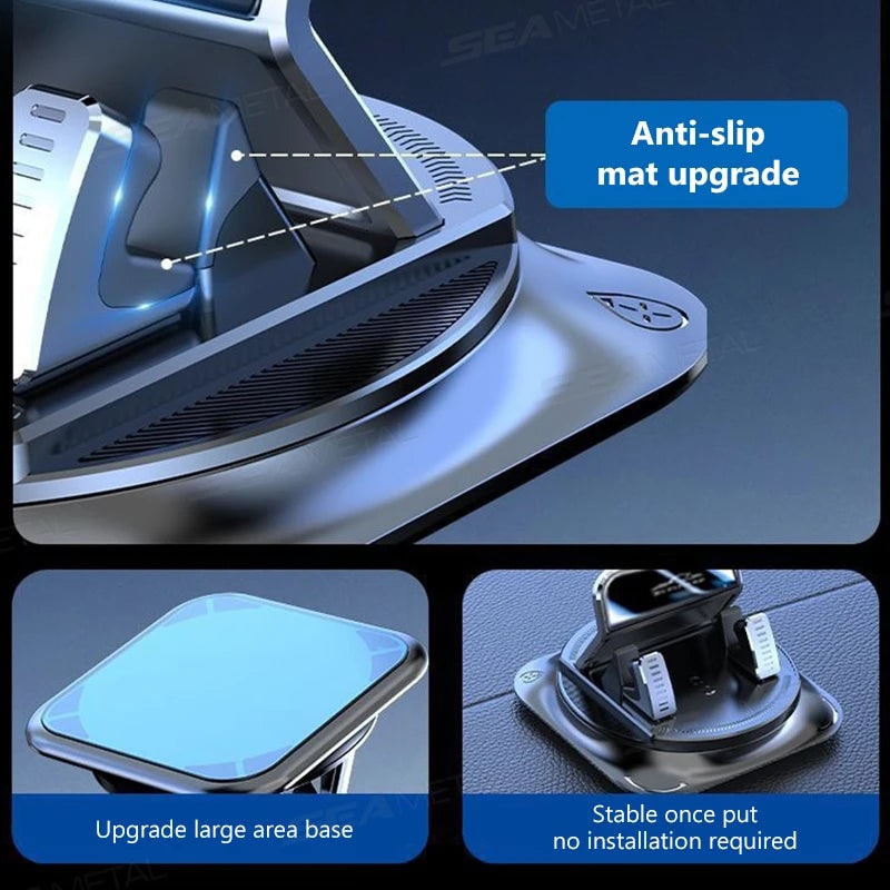 Car Phone Mount with 360 Degree Rotation Dashboard Suction Cup Holder Universal Fit - Image 5