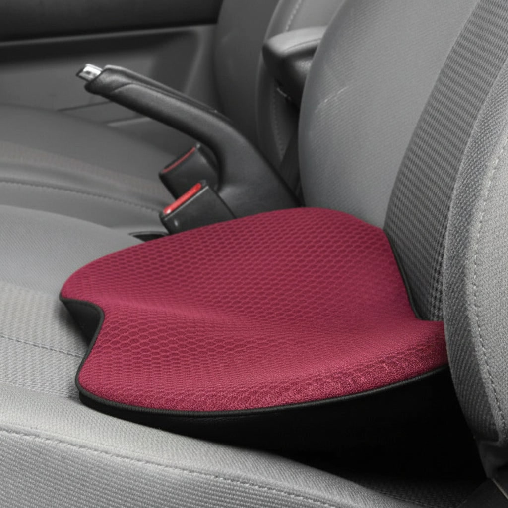 Car Seat Cushion Booster with Contoured Ergonomic Design and Breathable Mesh Cover - Image 4