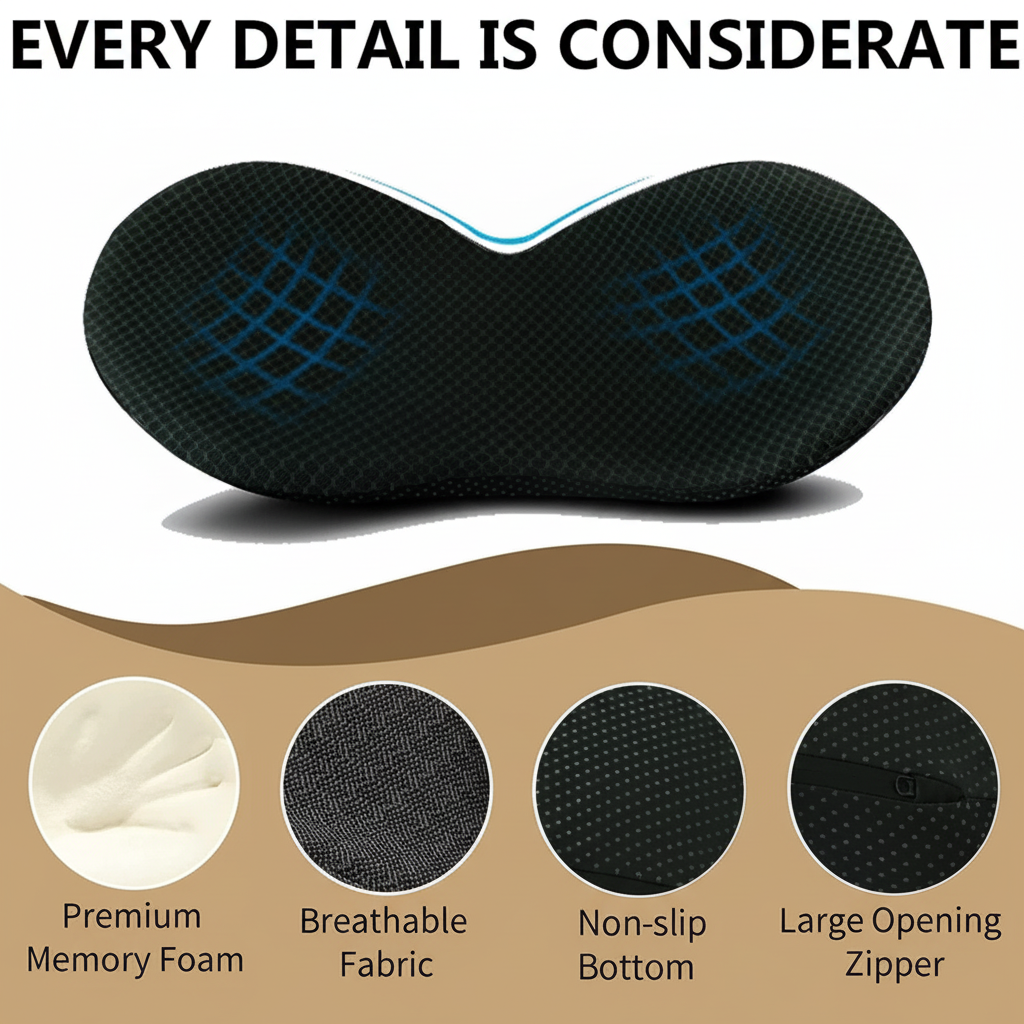 Car Seat Cushion Booster with Contoured Ergonomic Design and Breathable Mesh Cover - Image 7