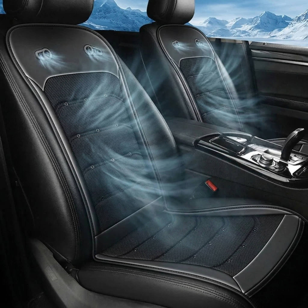 Car Seat Cushion Cooling Ventilated Breathable Mesh Faux Leather Pad - Image 1