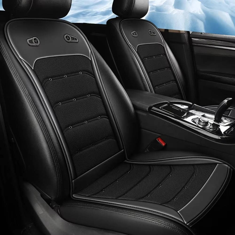 Car Seat Cushion Cooling Ventilated Breathable Mesh Faux Leather Pad - Image 5