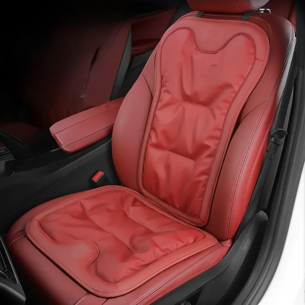 Car Seat Cushion with Lumbar Support Ergonomic Automotive with Back and Padded Faux Leather - Image 7