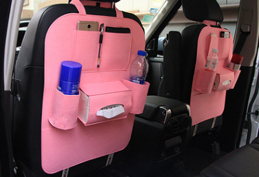 Car Seat Organizer with Backseat Storage Crevice Filler and Tissue Box Holder in Felt - Image 10