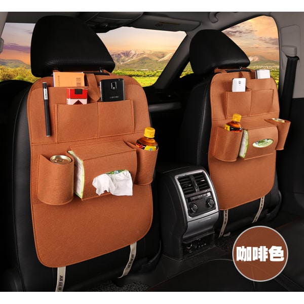 Car Seat Organizer with Backseat Storage Crevice Filler and Tissue Box Holder in Felt - Image 11