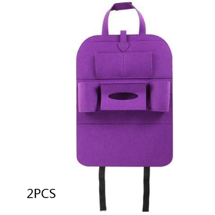 Car Seat Organizer with Backseat Storage Crevice Filler and Tissue Box Holder in Felt - Image 23