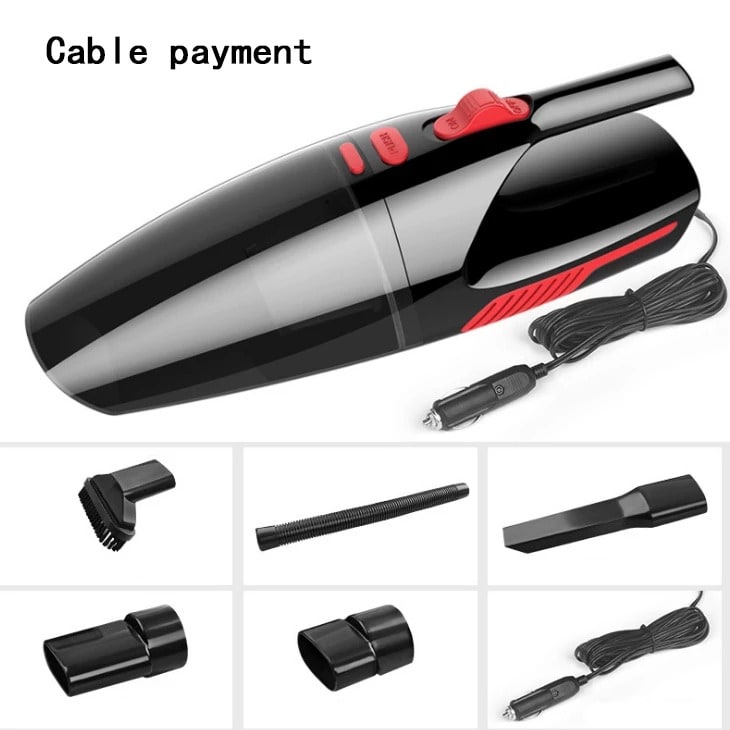 Car Vacuum Cleaner Wet Dry Hepa Handheld Portable with Crevice Tool and Extension Hose - Image 3