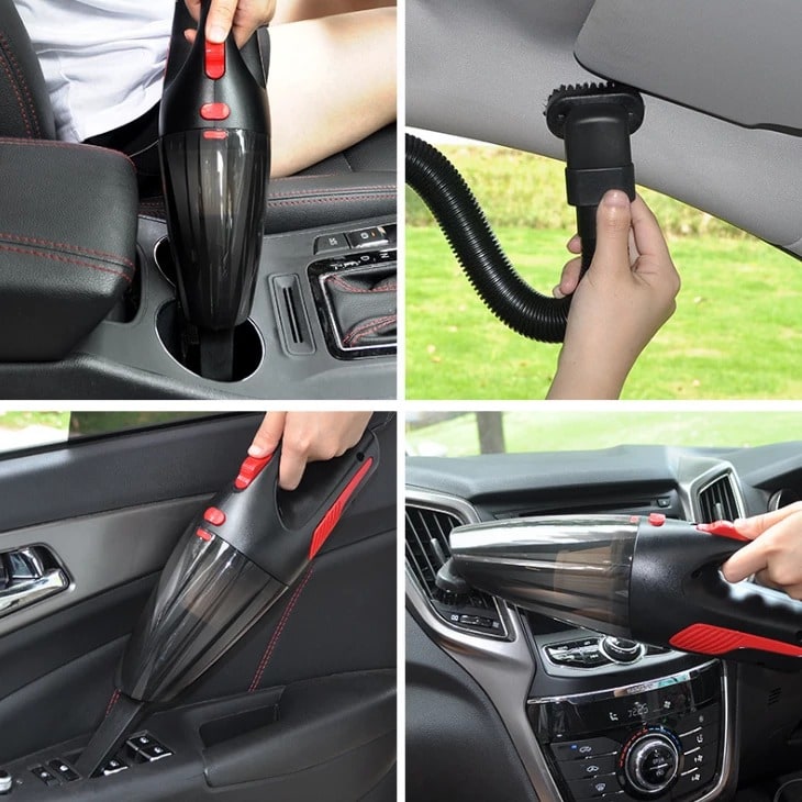 Car Vacuum Cleaner Wet Dry Hepa Handheld Portable with Crevice Tool and Extension Hose - Image 9