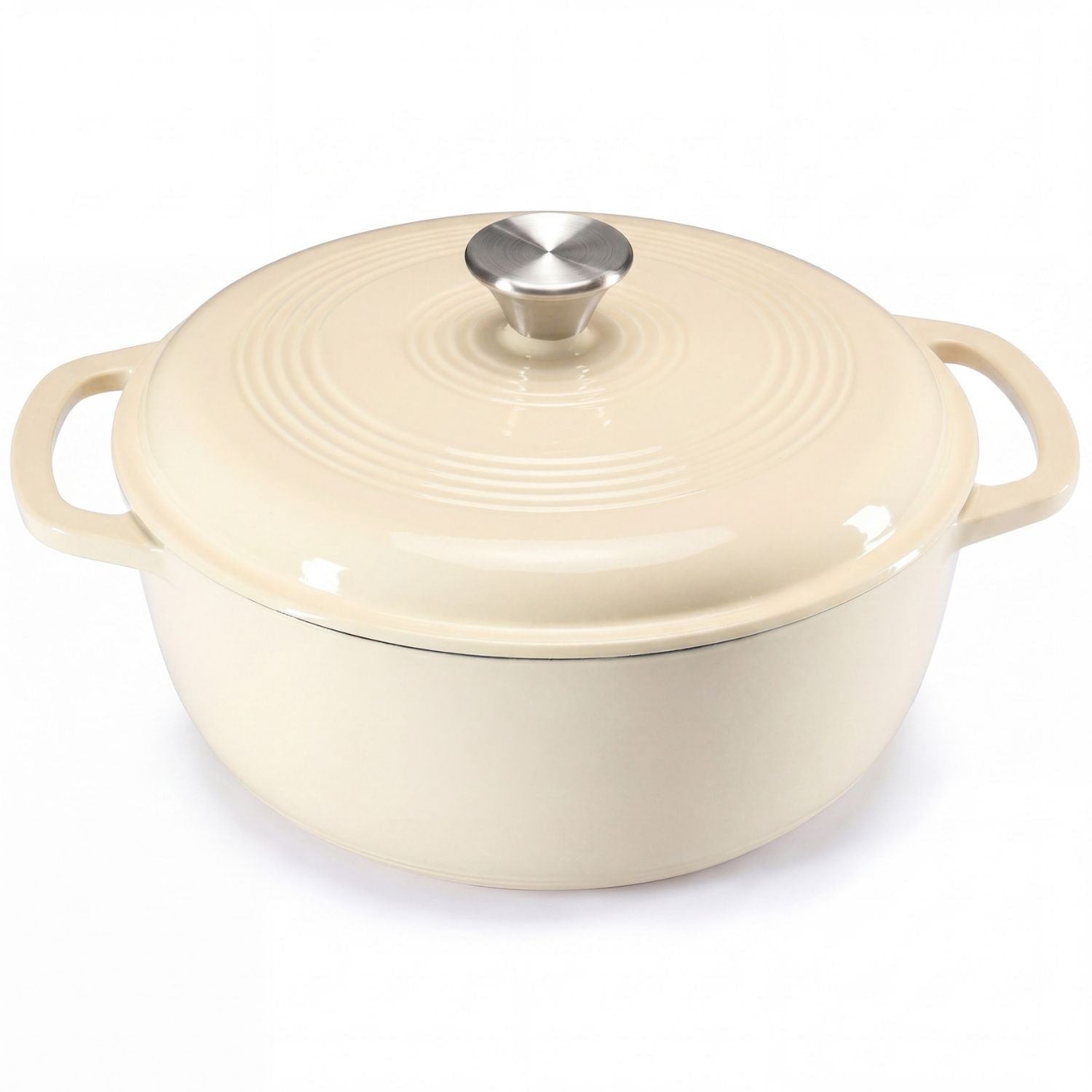 Cast Iron Dutch Oven Pot for Bread Baking and Braising with Dual Handles 6 Quart 5 - Image 5