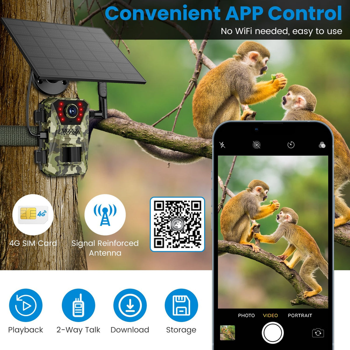 Cellular Trail Wildlife Camera with Solar Panel 4K Night Vision and Wireless Cell Connection - Image 11