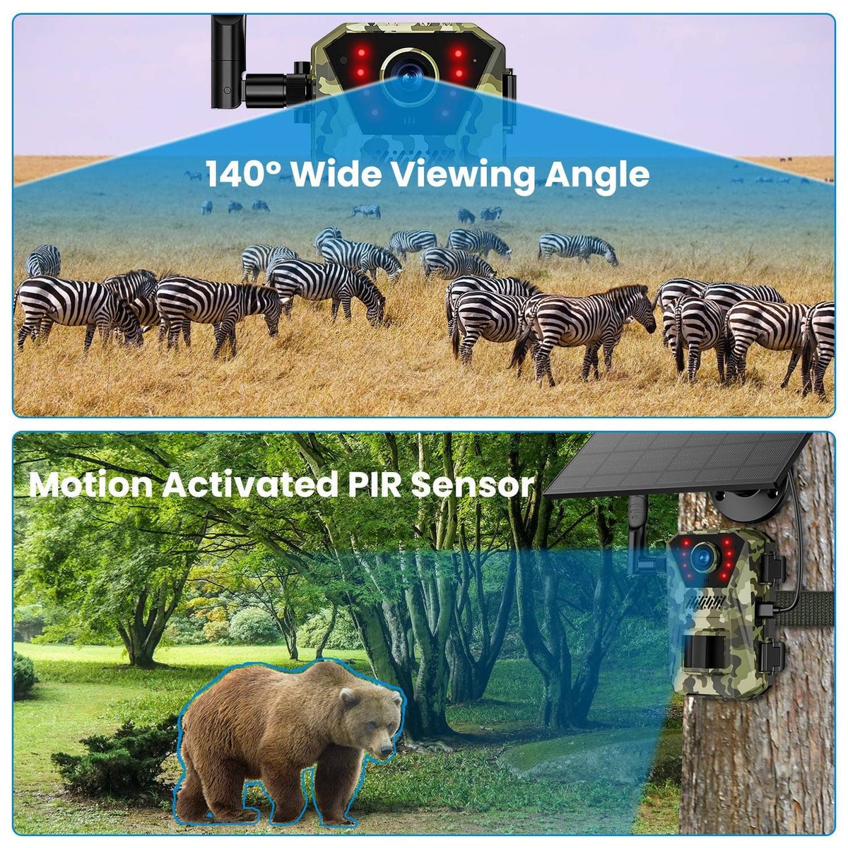 Cellular Trail Wildlife Camera with Solar Panel 4K Night Vision and Wireless Cell Connection - Image 15